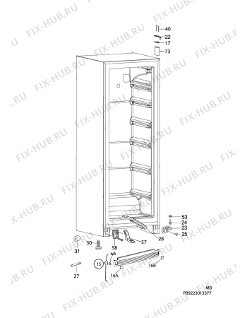 Взрыв-схема холодильника Husqvarna Electrolux QT3510X - Схема узла C10 Cabinet